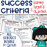 Success Criteria for Common Core Learning Targets BUNDLE 1