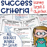 Success Criteria for Common Core Learning Targets BUNDLE 3