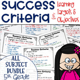 Success Criteria for Common Core Learning Targets BUNDLE 5