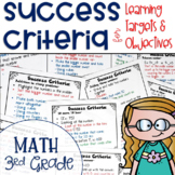Success Criteria for Common Core Learning Targets in Math 