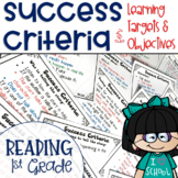 Success Criteria for Common Core Learning Targets in Readi