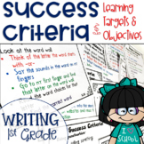 Success Criteria for Common Core Learning Targets in Writi