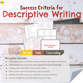 Success Criteria for Descriptive Writing [editable]