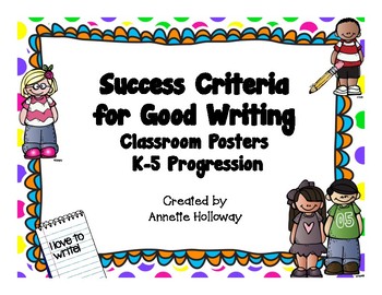 Preview of Success Criteria for Good Writing