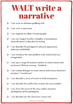 Preview of Success Criteria for Narrative Writing KS2