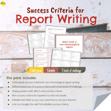 Success Criteria for Report Writing [editable]