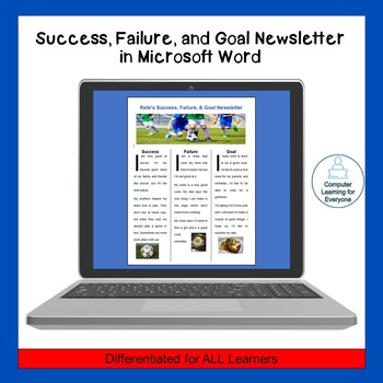 Preview of Success, Failure, and Goal Newsletter In Word