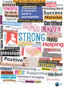 Preview of Success and Inspiration Word Collage!
