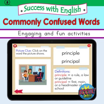 Preview of Success with English: Commonly Confused Words (Boomcards)