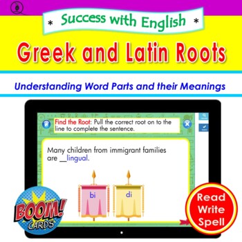 Preview of Success with English: Greek and Latin Roots Boomcards