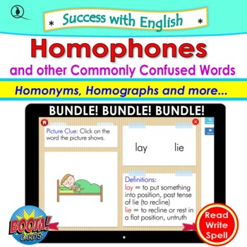 Preview of Success with English: Homophones and other Commonly Confused Words (Boomcards)