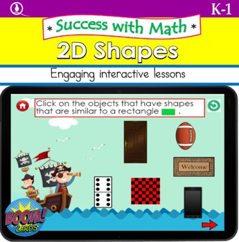 Preview of Success with Math: 2D Shapes Boomcards