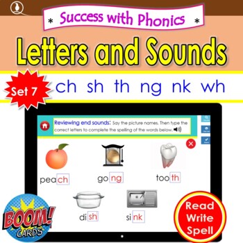 Preview of Success with Phonics: Letters and Sounds Boomcards Set 7