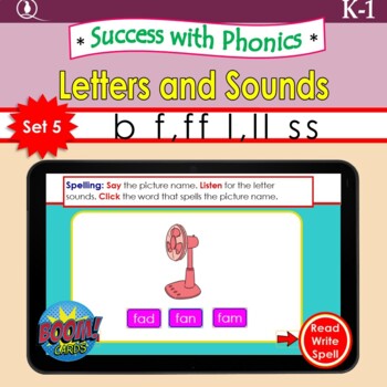 Preview of Success with Phonics: Letters and Sounds Boomcards Set 5