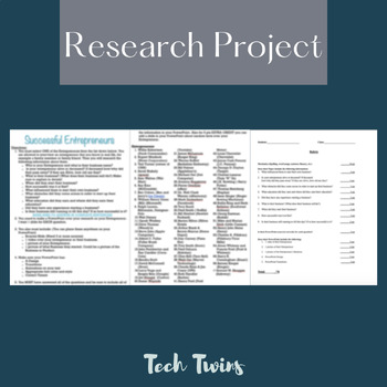 entrepreneurial research project