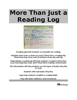 Preview of Successful Reading Logs to use in the Classroom and at Home
