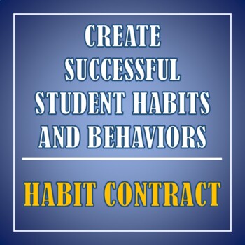 Preview of Successful Student Habit and Behavior Building | Habit Contract