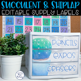 Succulent 3 Drawer Labels - Supply Labels