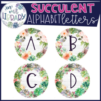 Preview of Succulent Alphabet Letters