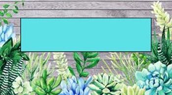 Preview of Succulent/Barnwood Canvas Course Card Templates