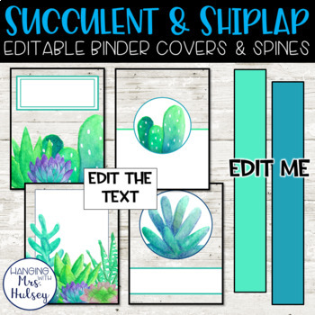 Preview of Succulent Binder Covers and Spine Labels