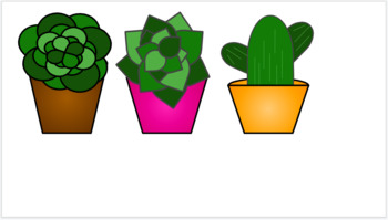 Preview of Succulent/Cactus Rainbow Color Clipart