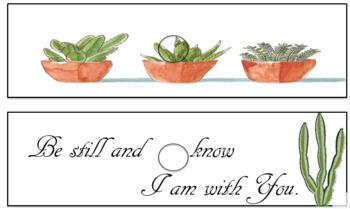 Preview of Succulent Cactus Watercolor Inspirational Quote 10 Drawer Cart Label