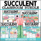 Succulent Editable Classroom Décor – Bundle