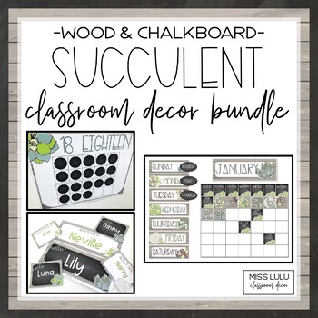 Preview of Succulent Classroom Decor Bundle