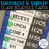 Succulent Classroom Schedule Cards