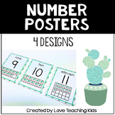Cactus Classroom Decor Number Posters