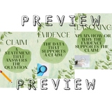 Succulent Classroom Theme: Claim, Evidence, and Reasoning Posters
