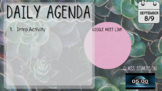 Succulent Daily Agenda Slides