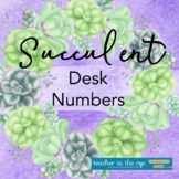 Succulent Desk Notebook Table Station Numbers 1-40