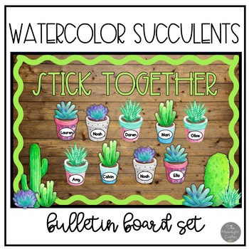 Preview of Succulent Friendship Bulletin Board