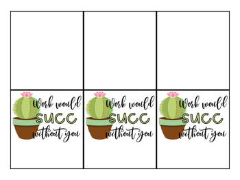 Succulent Gift Tags Freebie by Happy Little Hearts | TpT