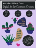 Succulent Love - Digital Art for Classroom Creators - Cact