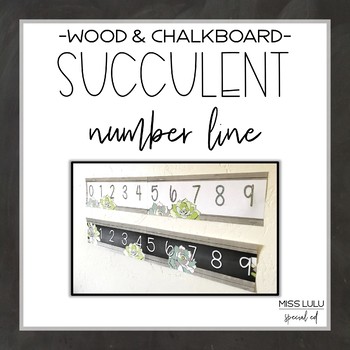 Preview of Succulent Number Line