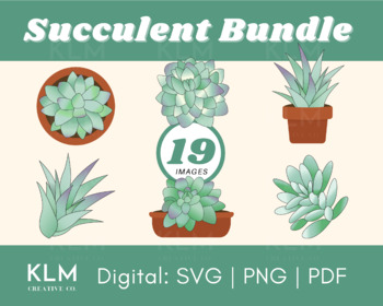 Preview of Succulent Svg, Plant Clip art, Succulent Clipart, Plants Svg, Plant Vectors