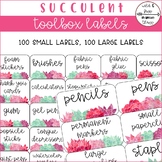 Succulent Teacher Organizer Supply Labels (200 Labels)
