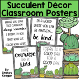 Succulent Classroom Decor - FREE Motivational Posters