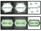 Succulent Themed Student Name Tags/Target Square Labels 