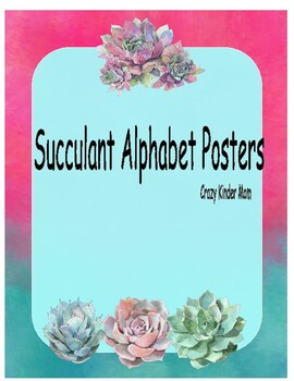 Preview of Succulent Watercolor Alphabet Posters