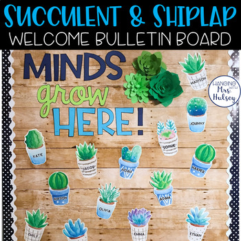 Preview of Succulent Welcome Bulletin Board