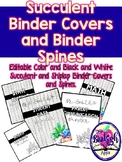 Succulent and Shiplap Binder Covers and Spines- Editable