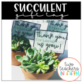 Succulent gift tag- editable