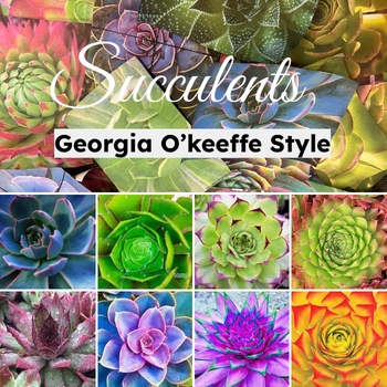 Preview of Succulents Georgia O’keeffe Style