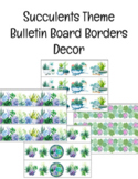 Succulents Theme - Bulletin Board Borders