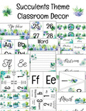 Succulents Theme - Classroom Decor - EDITABLE PAGES
