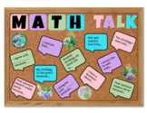 Succulents Theme - Math Talk - Bulletin Board Poster Set